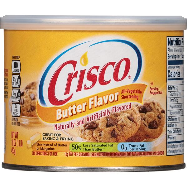 Crisco Butter Flavor All-Vegetable Shortening, 16 Ounce