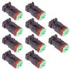10 x Work Lamp Light Plug Wiring Harness Socket Connector 2 Pin Replacement for JCB