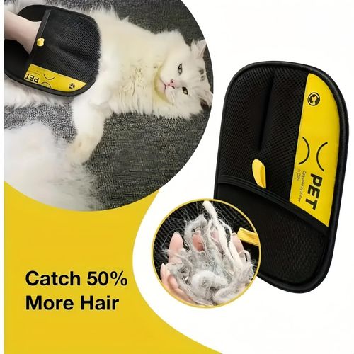 BEOWUI 2PCS Pet Hair Remover Gloves, Pet Hair Removal Tool, Reusable Removal Tool for Couch, Furniture, Carpet, Car Seat, Cat Grooming Tools
