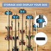 BOOSTEADY Ski Wall Mount - 2 Pack Ski & Snowboard Holder for Garage Organizer