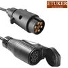 ETUKER Trailer Extension Cable 7pin Caravan Extension Lead 1.8M Trailer Adapter Cable