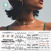 Inateannal 6 Sheets Black Tiny Temporary Tattoos for Women Personalized Neck Tattoo Stickers Sexy Body Transfers Fake Tattoo for Festival Beach Party