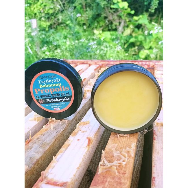 Petekoğlu Ham Propolis Balmumu Zeytinyağı El Yapımı Doğal Onarıcı Krem 50 ML