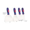 WORKPRO 4PCS Putty Knife Set 1.5" 3" 4" 6" Drywall Spackle Taping Scraping Paint