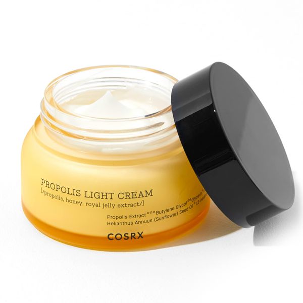 COSRX Full Fit Propolis Light Cream, 2,19 Fl.oz / 65ml, Propoli 64,5%, Idratante quotidiano per il giorno e la notte, Cura della pelle coreana, Non testato su animali, Senza parabeni