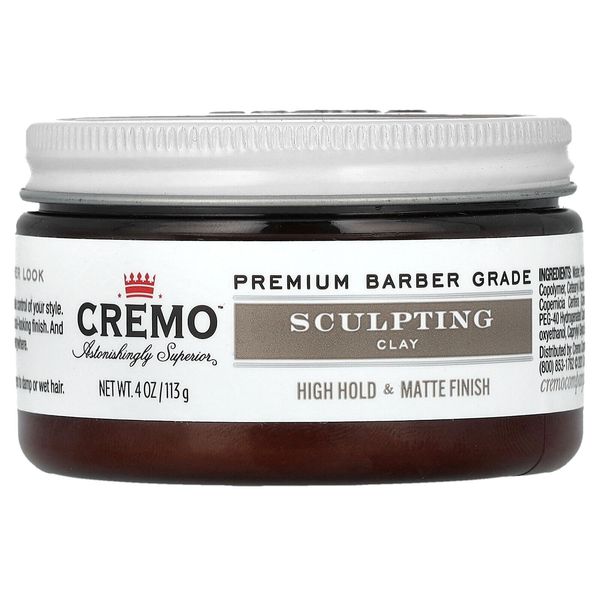 Premium Barber Grade Sculpting Clay, High Hold & Matte Finish, 4 oz (113 g)