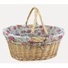 Red Hamper Wicker Shopping Basket, Brown, Rose Lining