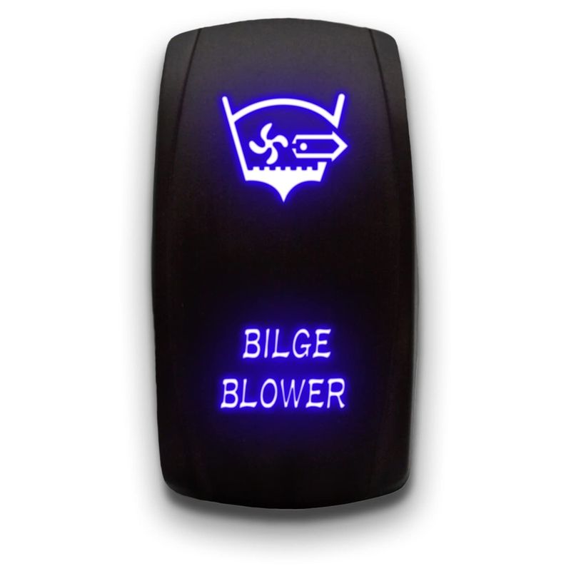 Bilge Blower - Blue - Laser Etched Toggle Switch 20A 12V - Vertical ...