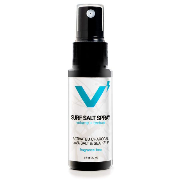 VOLT Surf Sea Salt Spray with Activated Charcoal, Panthenol & Kaolin for Hair Men - Seasalt Hairspray for Texture & Volume Vegan Male Grooming, Light hold- 1oz