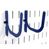Wall Control Slotted Pegboard U-Hook Pegboard Only, 4" Peg Hook Reach, 2-Hook Pack (Blue)