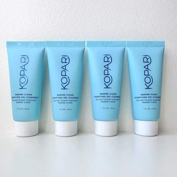 4 Kopari Marine Clean Purifying Gel Face Cleanser 1 Oz 30 mL Each Travel Size