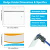 SumDirect Thick Clear Plastic Horizontal Badge Holders, Name Tag Holders, Card Holders (50)
