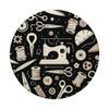 Sewing Machine Tools Pattern Sewer Quilting PopSockets Standard PopGrip