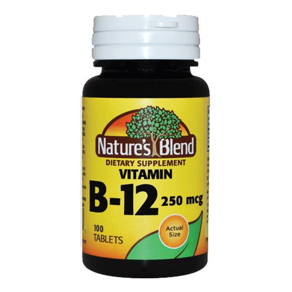 Vitamin B 12 250 mcg 100 Tabs By Nature's Blend
