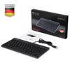 Perixx PERIBOARD-326US Backlit Keyboard, Wired, Compact, USB, Small, Numeric Keypadless, Membrane Key, Space Saving