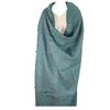 Yak Wool Blend |Blanket/Throw |Nepal |Handmade |Oversized | Cyan, Black & White