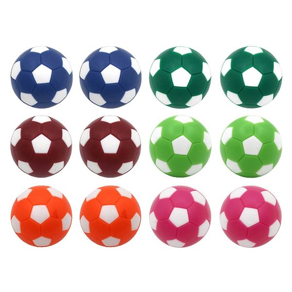 Sunfung Table Soccer Foosballs Replacement Balls Mini Multicolor 36mm Official Foosball 12 Pack