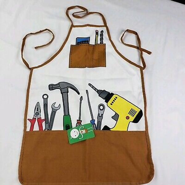 Pretend Play Tool Craft Kids Pocket  Apron Boys 3-7 Age