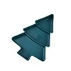 Christmas Tree Plates, White, Black, Red, and Teal (Green)