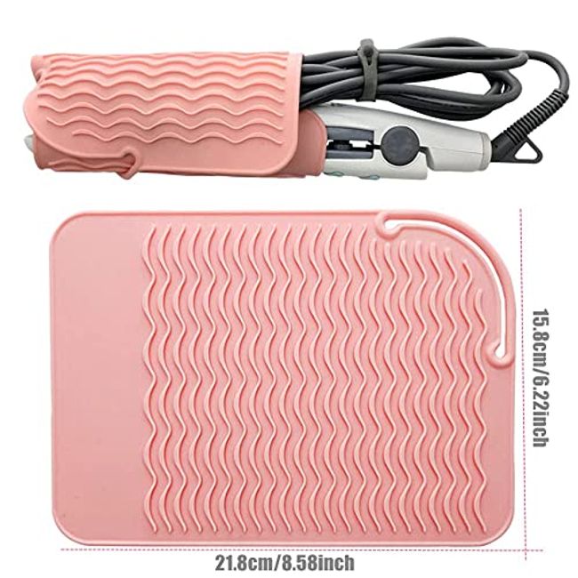 2 Pack Silicone Heat Resistant Mat For Curling Irons, Heat Mat For