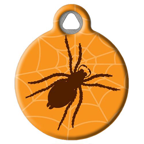 Dog Tag Art Cute Bug Custom Pet ID Tag for Dogs and Cats, Personalized Dog Tag with Customized Identification, Spider, Small (7/8" Diameter)
