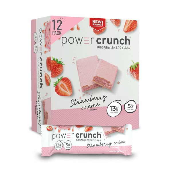 Power Crunch Protein Wafer Bars High Protein Snacks with Delicious Taste Stra...