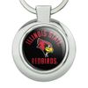 GRAPHICS & MORE Illinois State Redbirds Keychain Classy Round Chrome Plated Metal