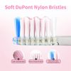 Kids Electric Toothbrushes Age 3+ Years Toddler Childrens Battery Toothbrush with Timer Colorful Flashing Light 4 Brush Heads for Baby Childs Boys Girls Waterproof Deep Clean Seago SG977 (Pink)