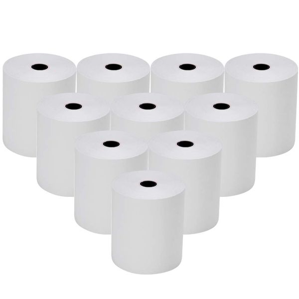 RBHK 2 1/4 x 85' Thermal Paper Rolls Credit Card Paper, 10 Rolls Cash Register Paper