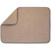 2 Pack Dish Drying Mat Microfibre Supfer Soft Extra Absorbent Non-Slip Kitchen Dish Drying Draining Mats for Kitchen Counter (Brown)