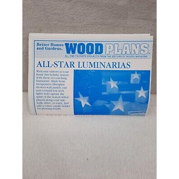 Better Homes and Gardens Wood Plans All Star Luminaria OFS #1049 Uncut