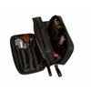 Rajjo Makeup Pouch, Double Layer, Pockets, Functional, Double Zipper, Makeup Pouch, Cosmetics, Storage, Small Storage, black/black
