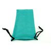 Microfiber Drawstring Accessory Pouch 4" x 7", GREEN ~ Eyeglasses, Makeup, Phone