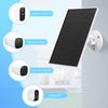 Solar Panel for eufy Camera, 6W Solar Panel for Eufy E,2C/2C Pro,2/2Pro,E20/E40,Solo,SoloCam Spotlight,IP65 Waterproof USB-C Solar Charger with Micro USB Connector & Rubber Plug