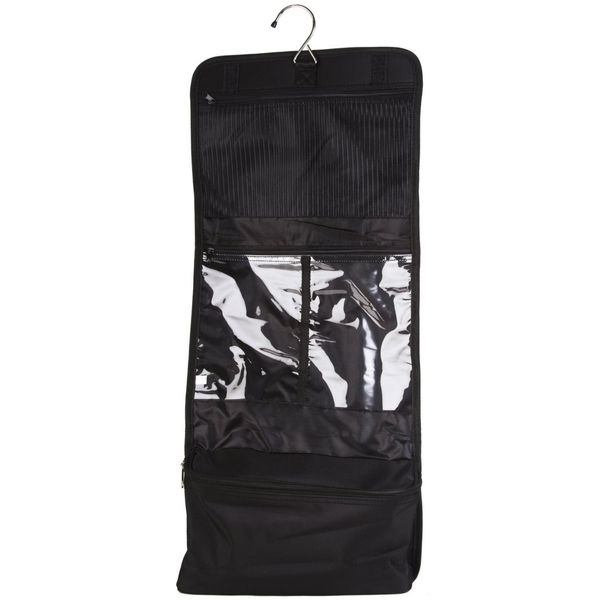 Black Canvas Cosmetic Makeup Hanging Bag