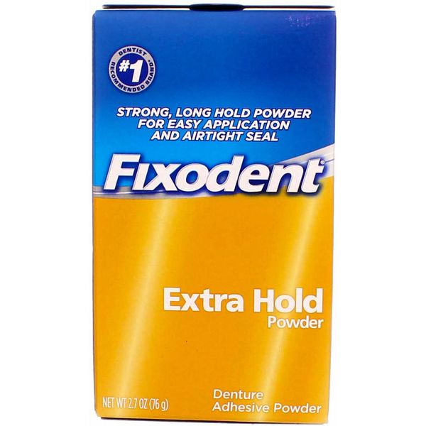 Fixodent Denture Adhesive Powder Extra Hold 2.70 oz (Pack of 2)