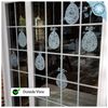 Easter Window Clings - 10 x Large Beautiful Hanging Easter Egg Decals - Spring Window Clings - White Hanging Egg Easter Window Decorations