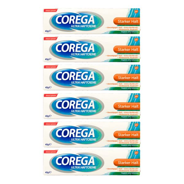 Corega Haftcreme Ultra Starker Halt 40ml, 6 Stk.