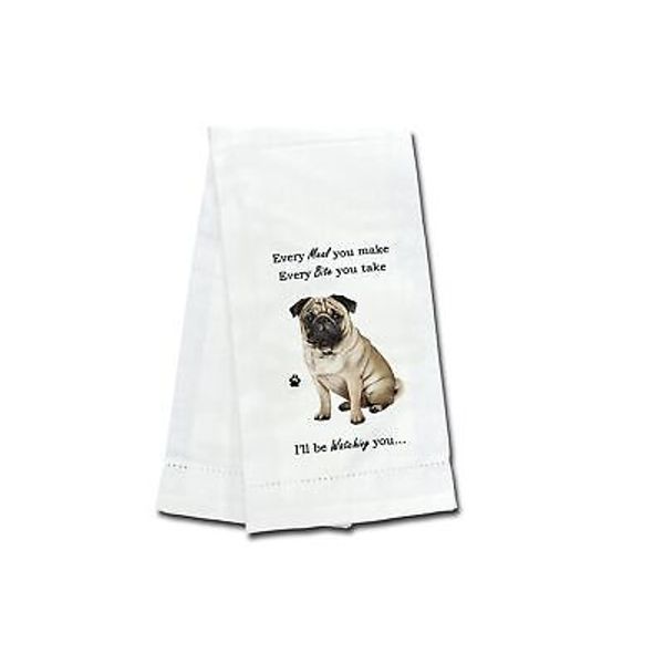 E&S Imports Pug Kitchen Towel - Soft Highly Absorbent - Pug Gifts - Dish Towe...