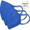 Pack of 3 solid knitted Face Mask two layers reusable washable bandanas