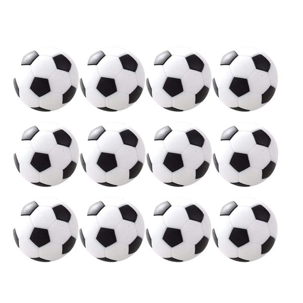 BESPORTBLE 12 Pcs Table Soccer 31mm Foosball Replacement Balls Mini Table Footballs Soccer Game Ball Accessory (Black)