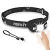 Smart Sensor LED Headlamp Rechargeable Head Torch Headlight Bar Head Band Light