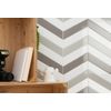 3" x 10" Chevron Ceramic Silver Mist Blue Spanish Tile (10 Pack, 5 Left, 5 Right)