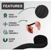 Black Elastic 6mm Cord String Flat Stretch Braided Sewing Elasticated Mask Band Strap String (2 Metres)