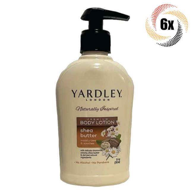 6x Bottles Yardley London Shea Butter Scent Hand Lotion | 8.4oz | Fast Shipping!