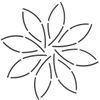Quilting Creations Pinwheel Quilt Stencil, 7"