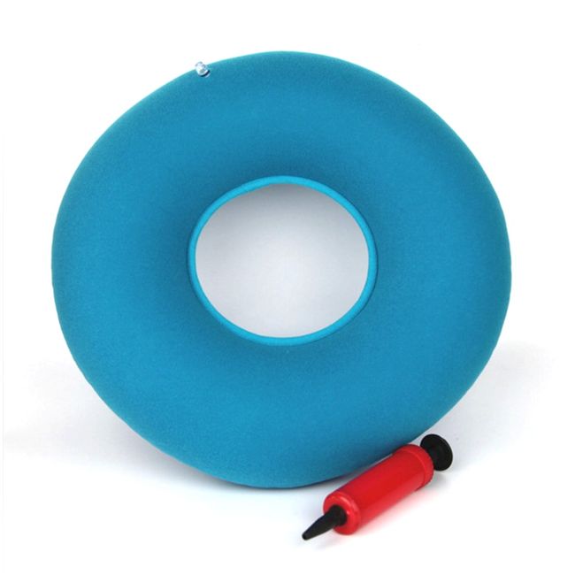 Inflatable Round Chair Pad Hip Support Hemorrhoid Seat Air Cushion With  Pump