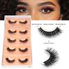 DYSILK 5 Pairs 6D Lashes Faux Mink Eyelashes Cat Eye Fluffy Natural Look False Eyelashes Long Lashes Pack Mink Lashes Soft Reusable Eye Lashes |Cat-Eye 8-15mm