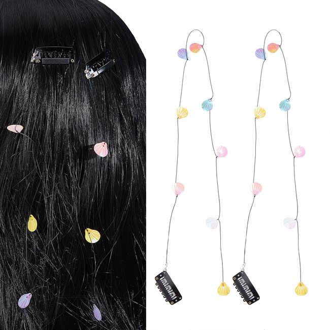 Shell Hair Accessories Chain Clips for Woman Girls 