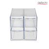 Deflecto 4 Drawer Cube Desktop Storage Solution - Multipack of 6